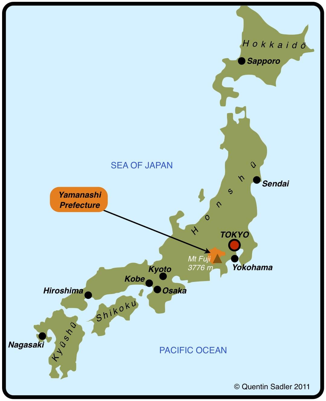 Harita üzerinde Yokohama 
