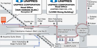 Shin Yokohama haritası 
